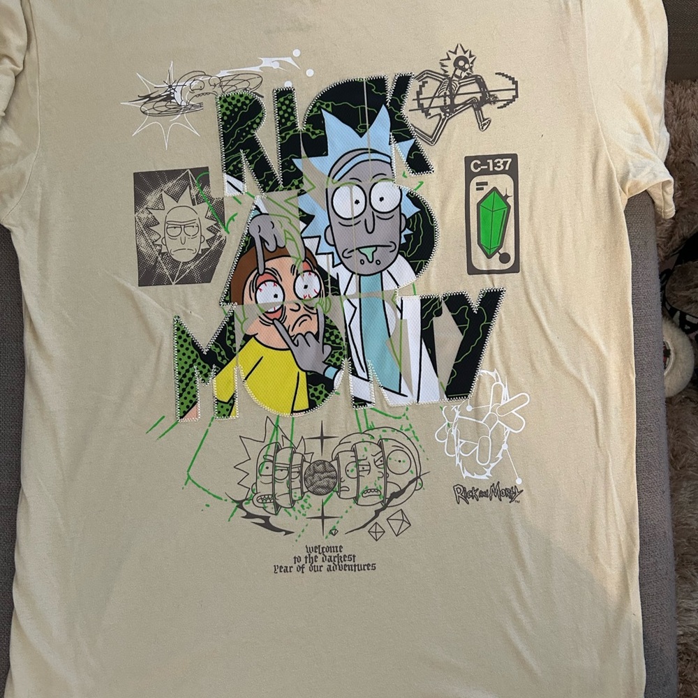 Cartoon Network Rick and Morty Beige Tee